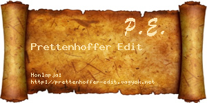 Prettenhoffer Edit névjegykártya
